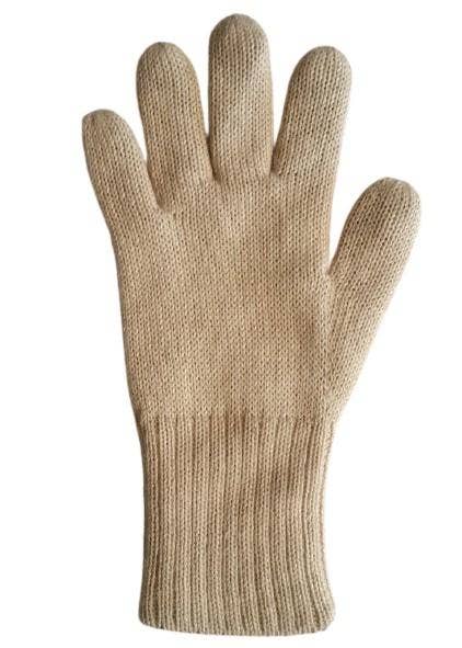 Alpaca Reversible Gloves: Brown/Beige
