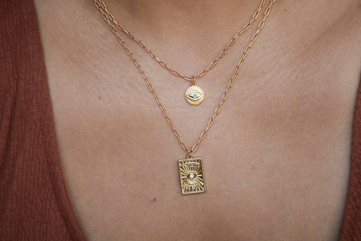 Protect the Wild Evil Eye Necklace: 18 inchesy