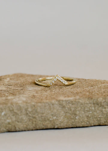Gold Lambda Ring Size 6