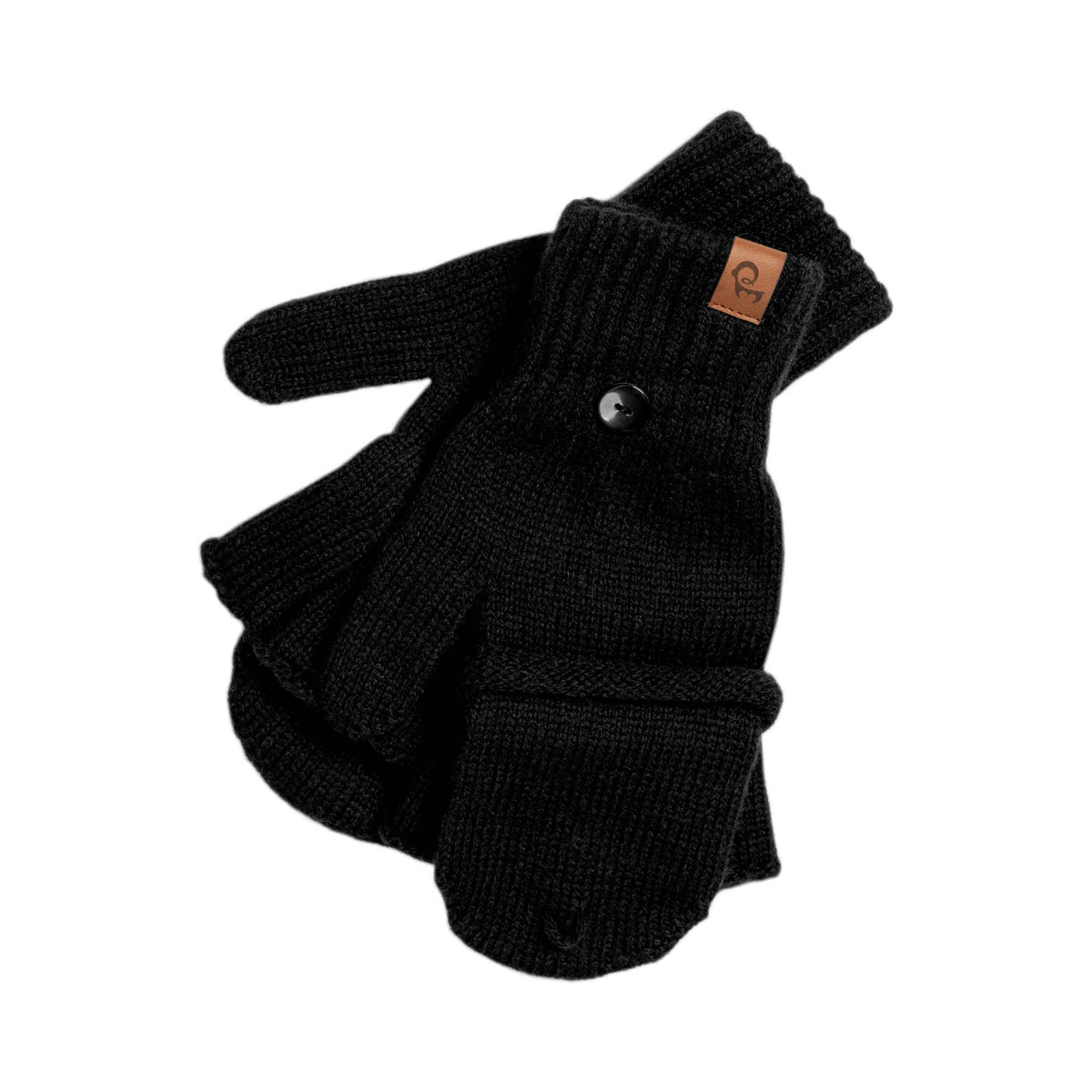 Women's Convertible Gloves Knitted Merino: Dark gray / One Size