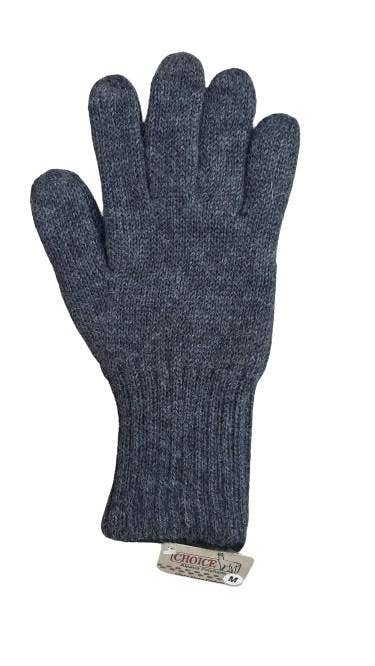Alpaca Reversible Gloves: Brown/Beige