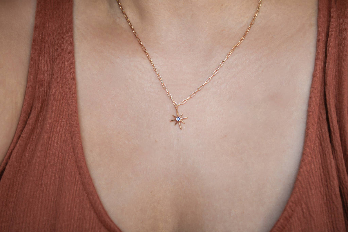 Blue North Bright Star Necklace: 18 inches