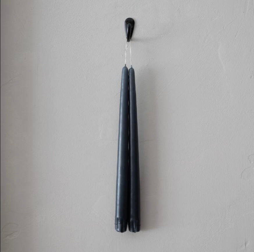 Pair of Tapered Candles - Charcoal