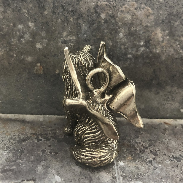 Winged Cat Familiar Pendant 