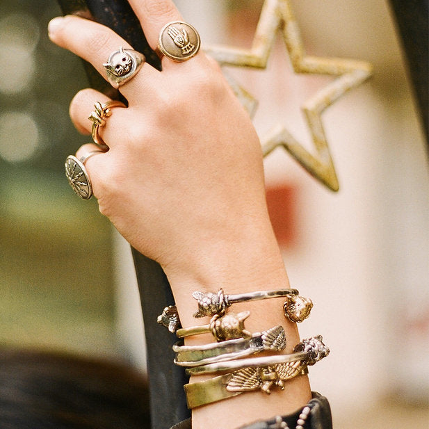 Wing Cuff Bracelet in Sterling Silver