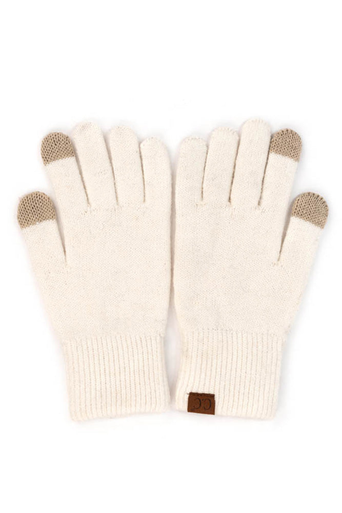 Soft Recycled Fiber + Cashmere Gloves: Variety of Colors