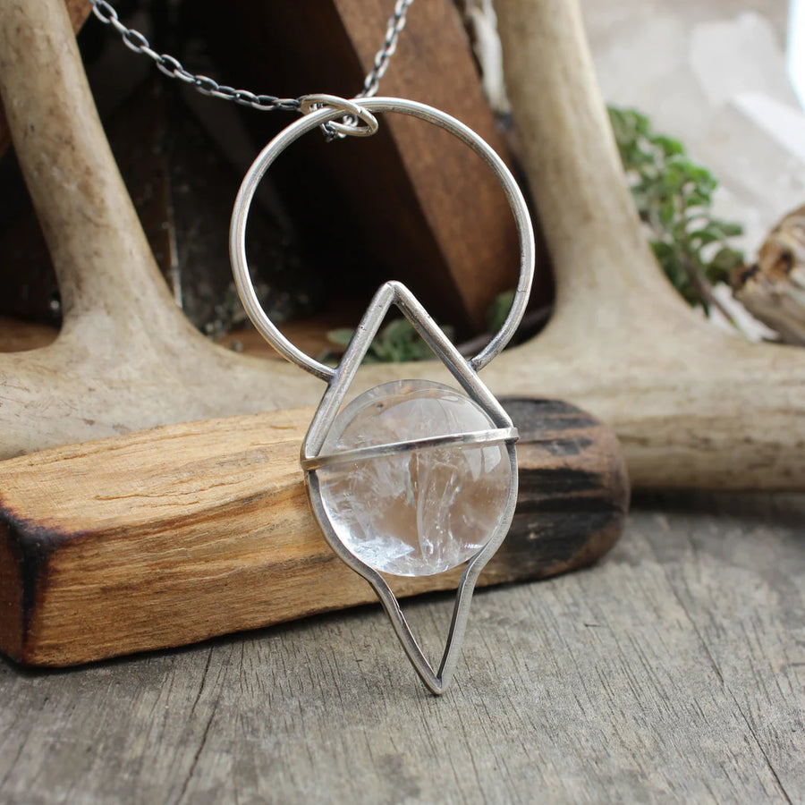 Crystal Ball Pendulum Necklace - Variety of Stones