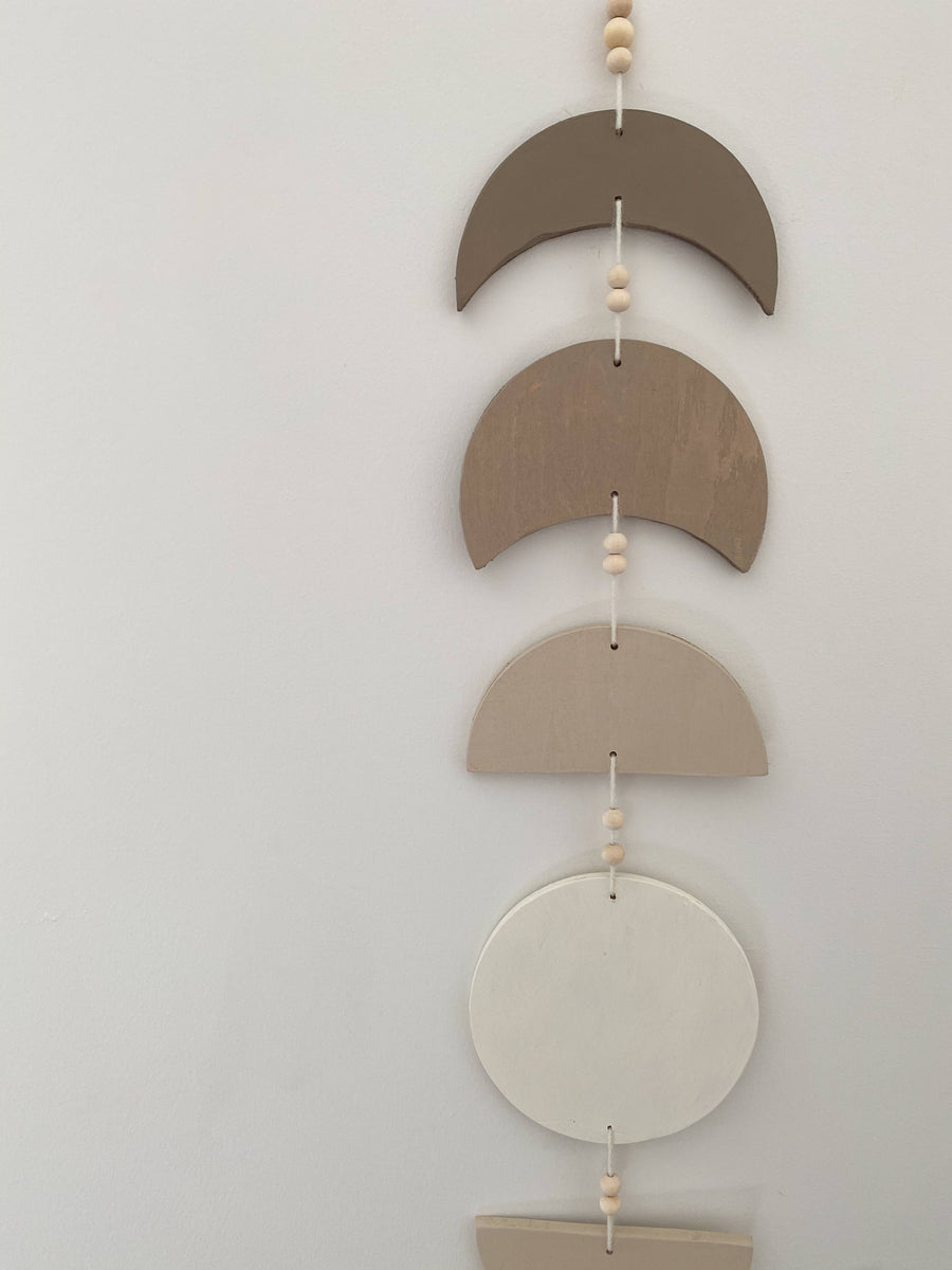 Wooden Moon Phase Wall Hanging