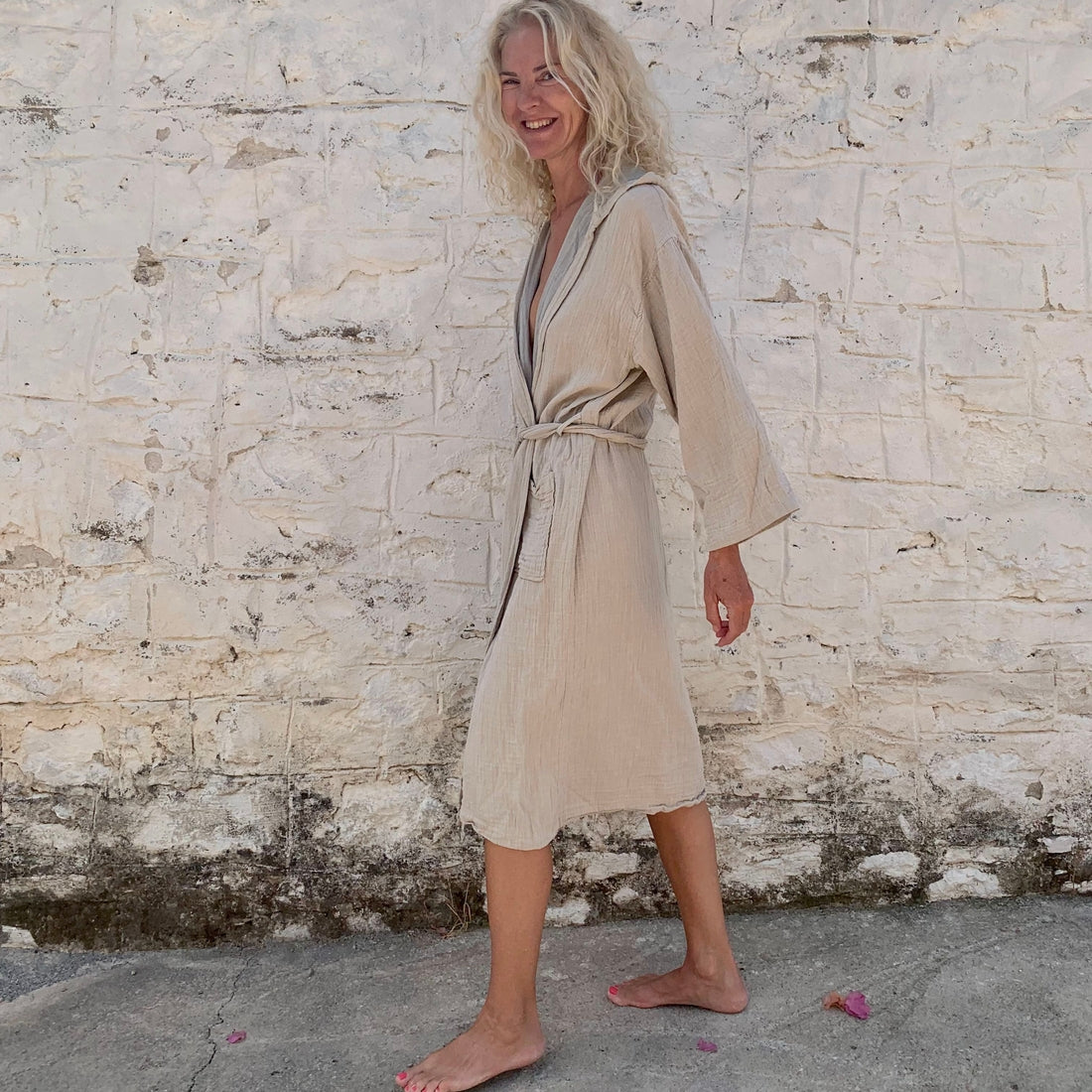 Muslin Hooded Robe