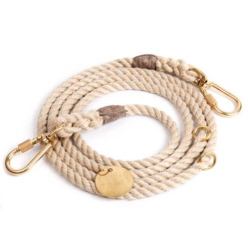 Original Adjustable Light Tan Rope Dog Leash