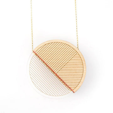 Osa Necklace · Minimalist Long Necklace, Geometric Circle