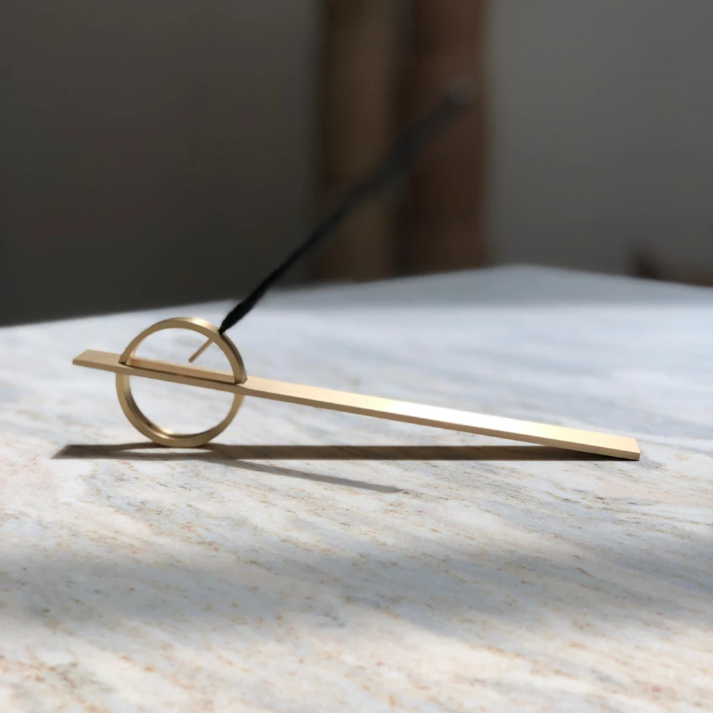 Still Incense Burner (Gold) & Slate Board