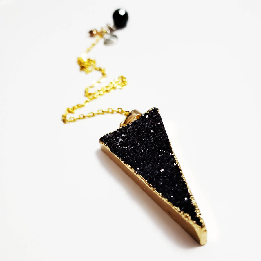 Black Druzy Pendulum