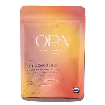 Tantric Rose Blossom Enhanced Cacao - Organic - Ceremonial: 1oz - Box of 12