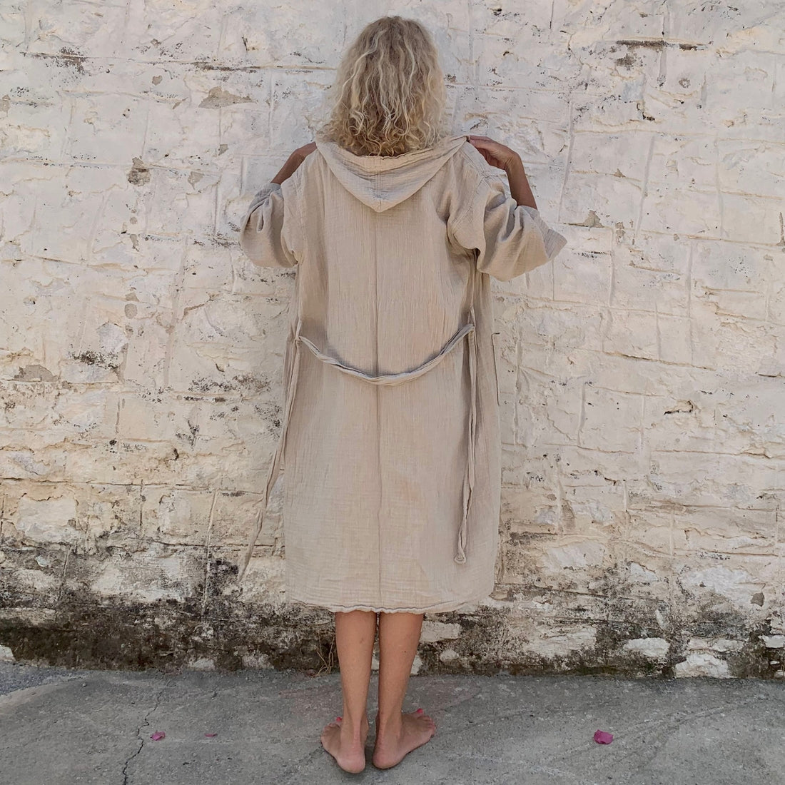 Muslin Hooded Robe