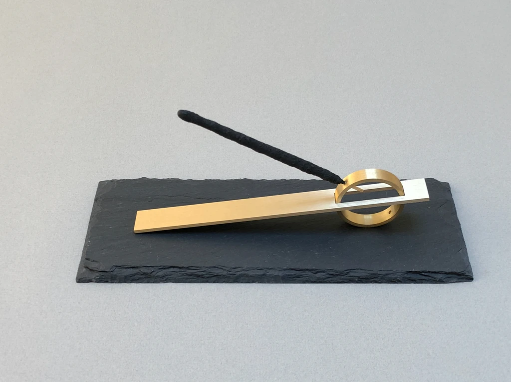 Still Incense Burner (Gold) & Slate Board