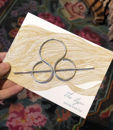 Silver Lyra Hair Pin