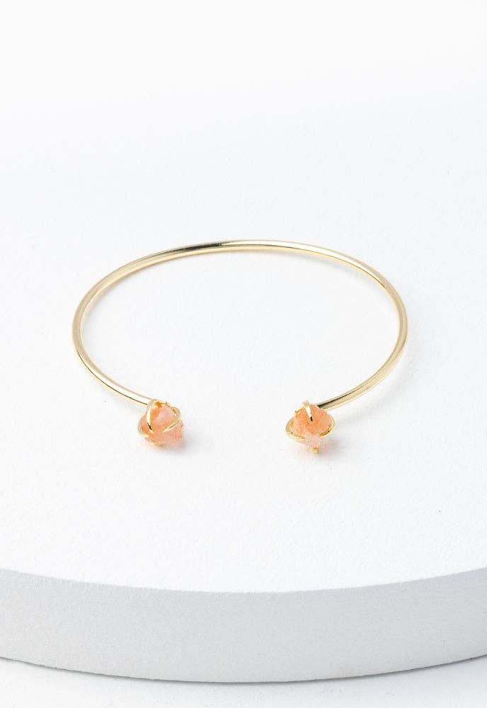 Shine Two-Stone Cuff Bracelet in Sunset