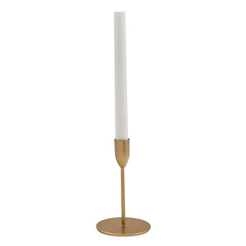 GOLD TAPER CANDLESTICK HOLDER - SHORT