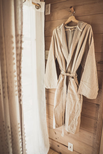 Muslin Hooded Robe