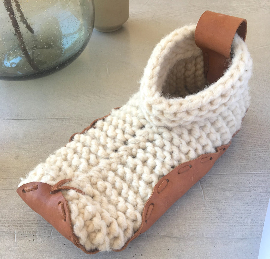 Chilote House Shoes - Organic Leather & Wool