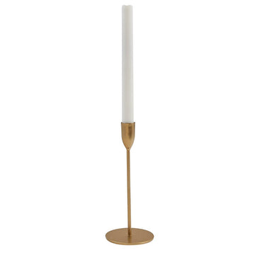 GOLD TAPER CANDLESTICK HOLDER - MEDIUM