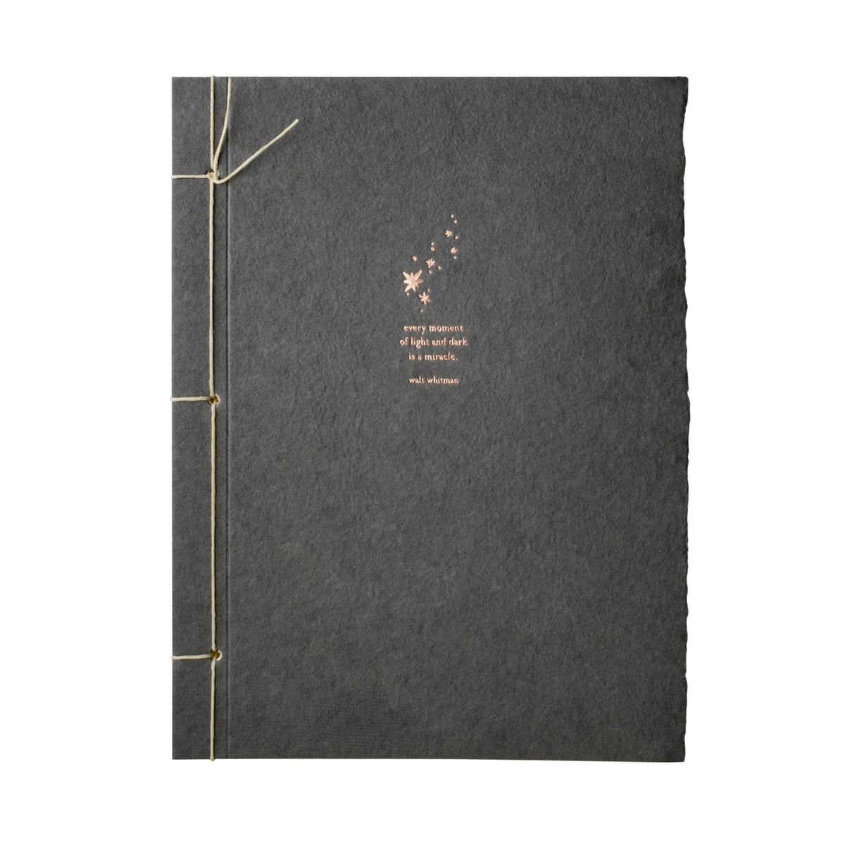 "Every Moment of Light and Dark is a Miracle" Handmade Paper Inspirational Journal
