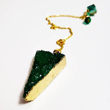 Green Druzy Pendulum
