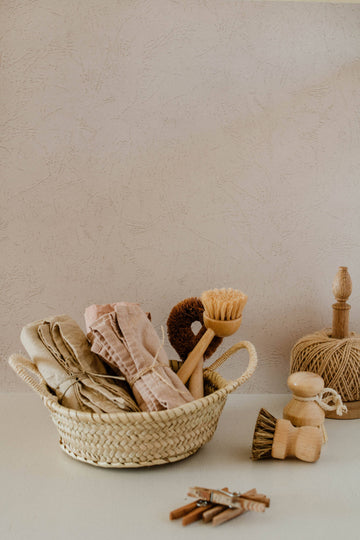 Plant dyed Organic cotton Kitchen Towel: Khaki brown