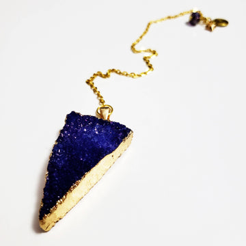 Royal Blue Druzy Pendulum