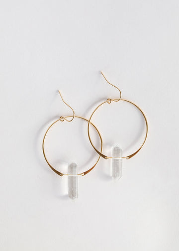 Hoops - Clear Quartz