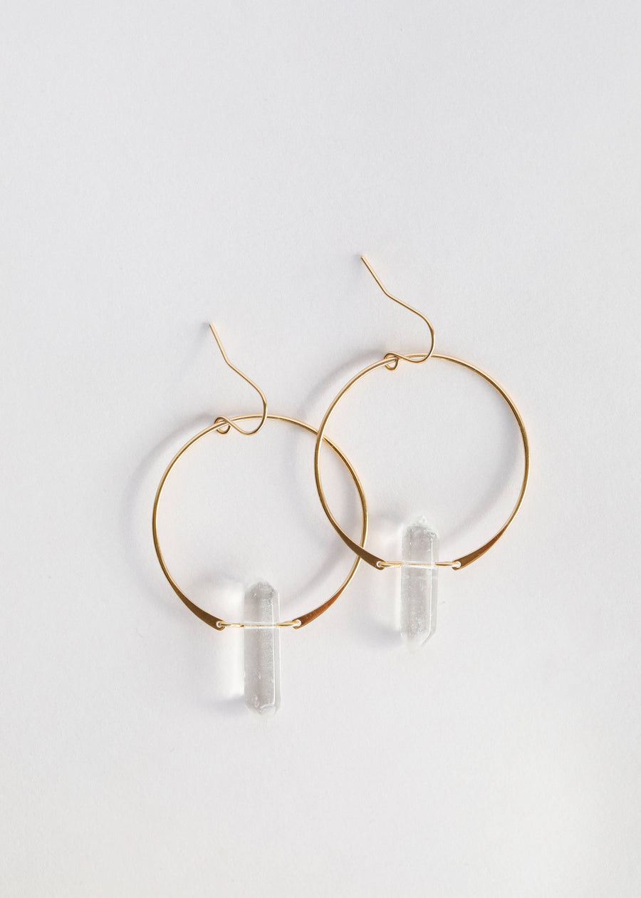 Hoops - Clear Quartz