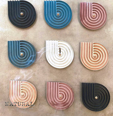 CONCRETE SPIRAL INCENSE HOLDER