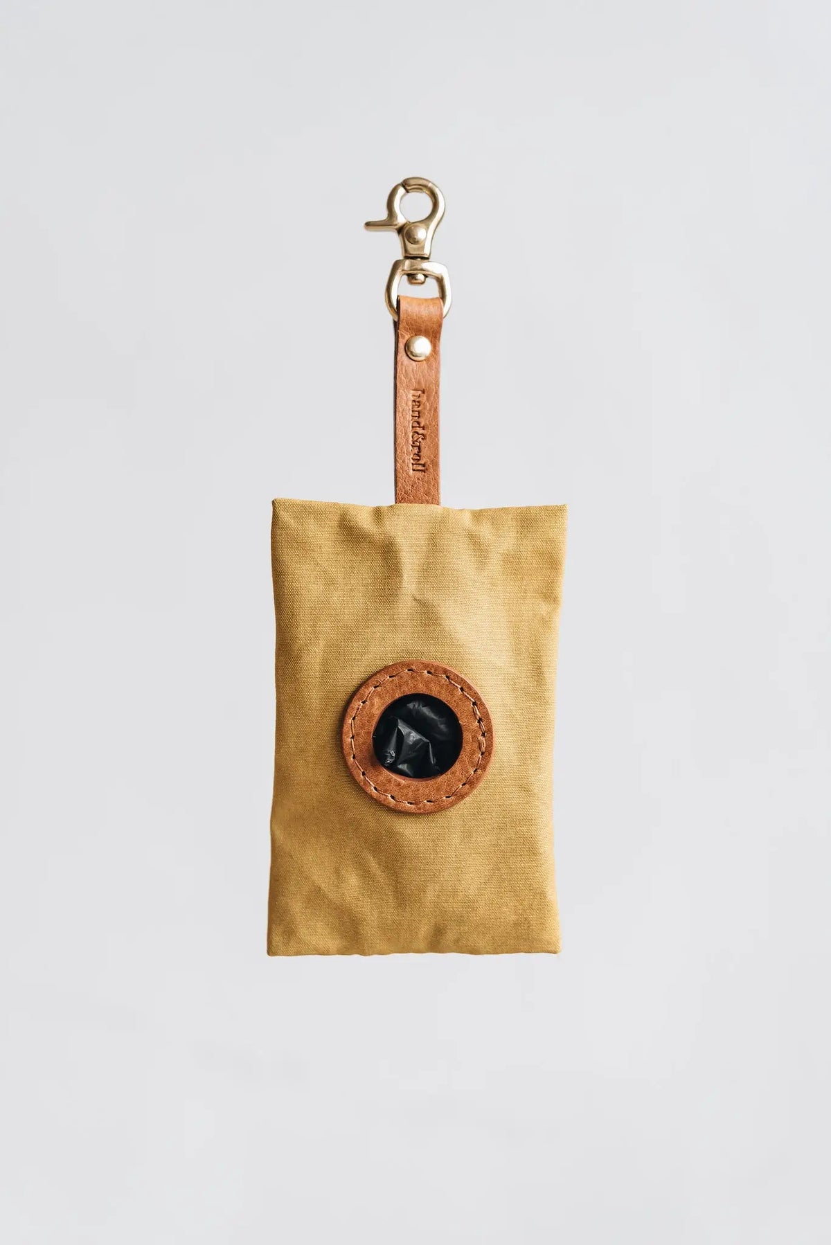 Tuscan Leather & Canvas Dog Poop Bag Holder - Various Colors